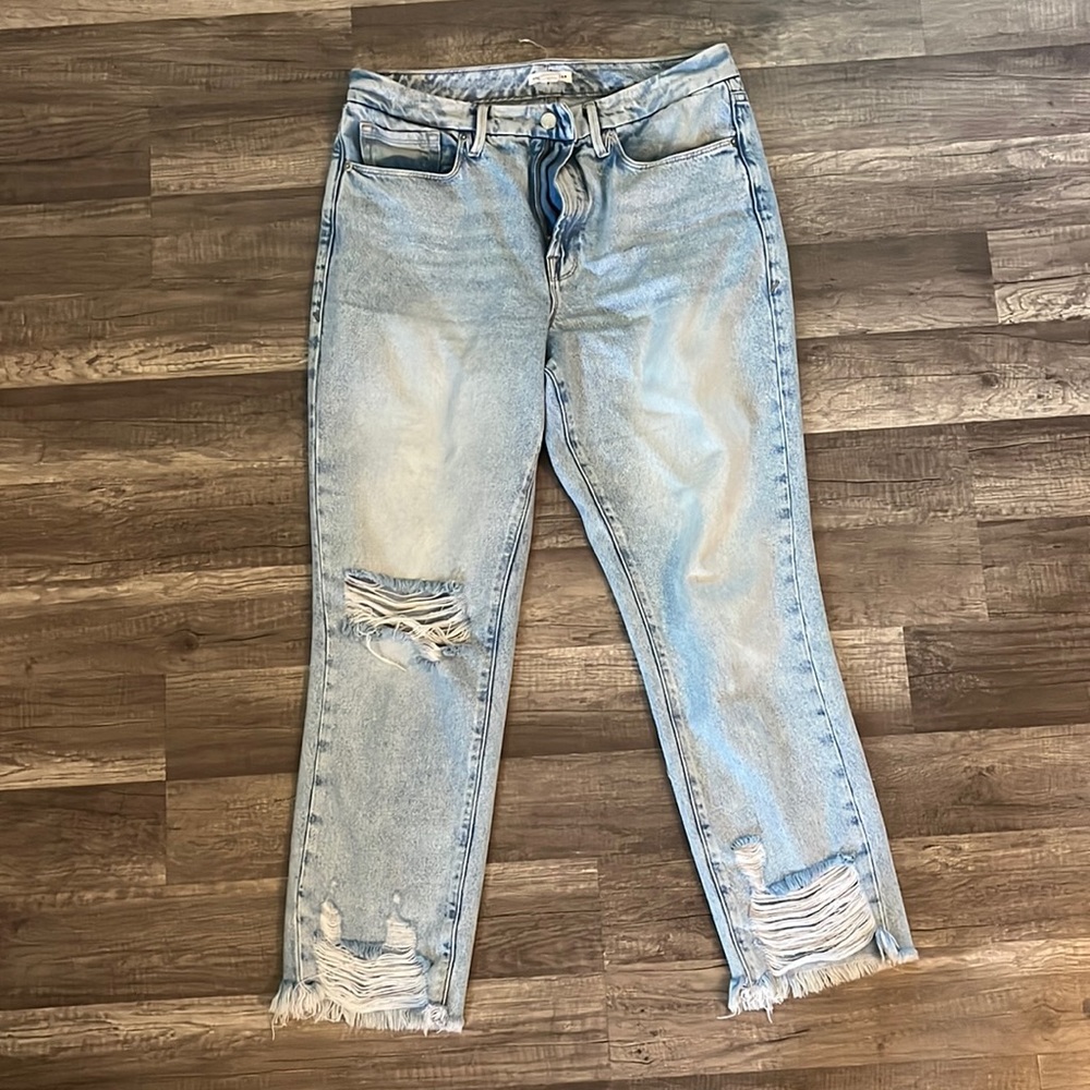 Good American distressed jeans.